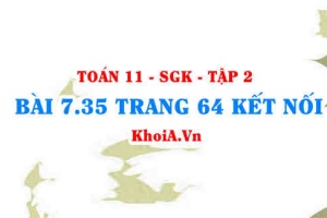Bài 7.35 trang 64 Toán 11 Kết nối tri thức Tập 2